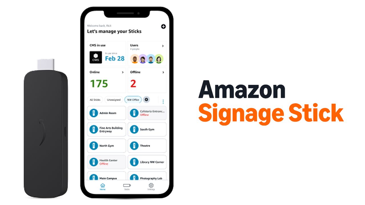 The Amazon Signage Stick makes VMcast set up easy.
