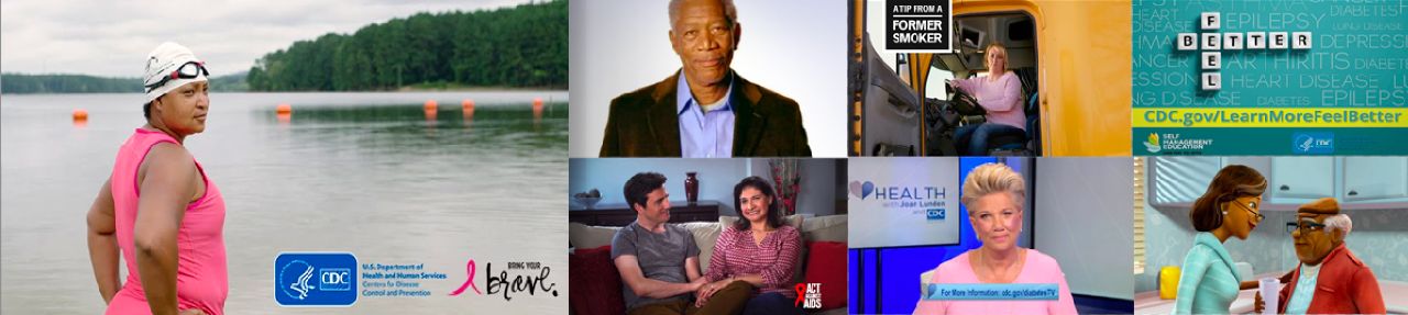 Various images from cancer patient education videos