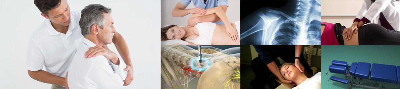 Various images from chiropractic patient education videos